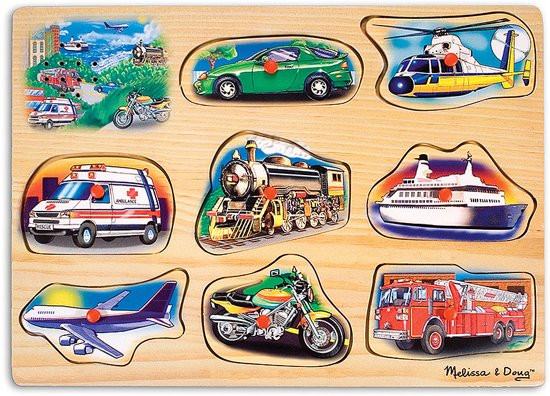 Melissa & Doug - Voertuigen - Legpuzzel met geluid