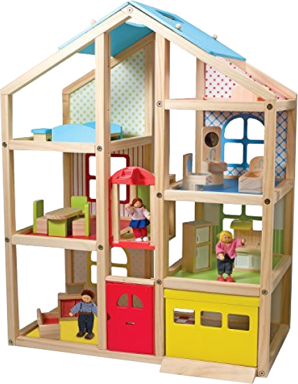 Melissa & Doug - Hoog houten poppenhuis