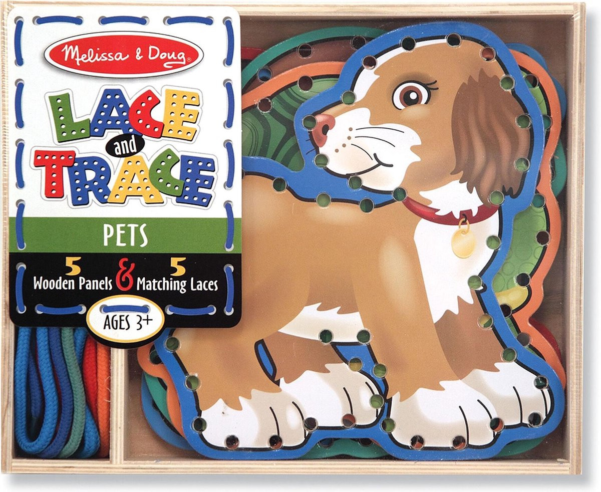 Melissa & Doug - Veters Rijgen - Huisdieren