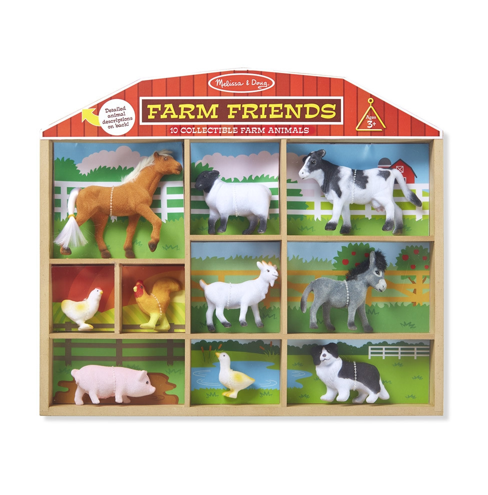 Melissa & Doug  Speelfigurenset in Kabinet (10 dlg) - Boerderij