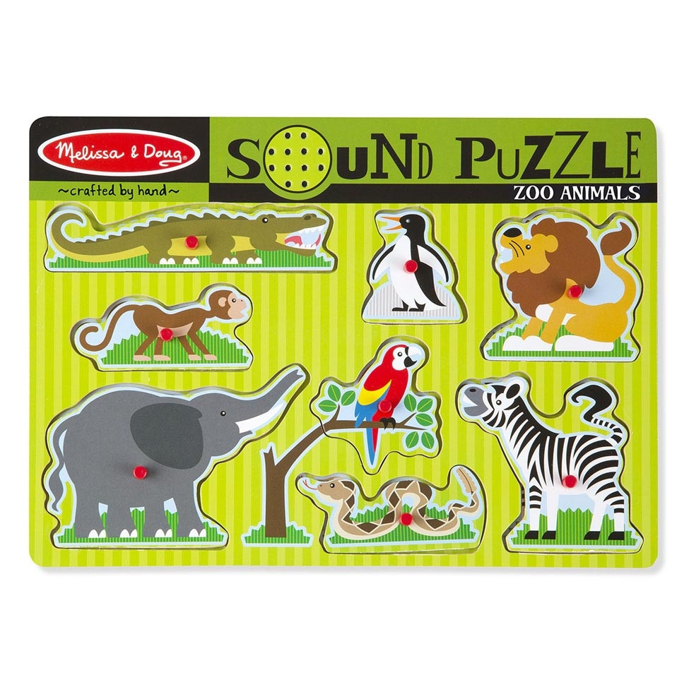 Melissa & Doug - Puzzel Met Geluiden - Dierentuindieren