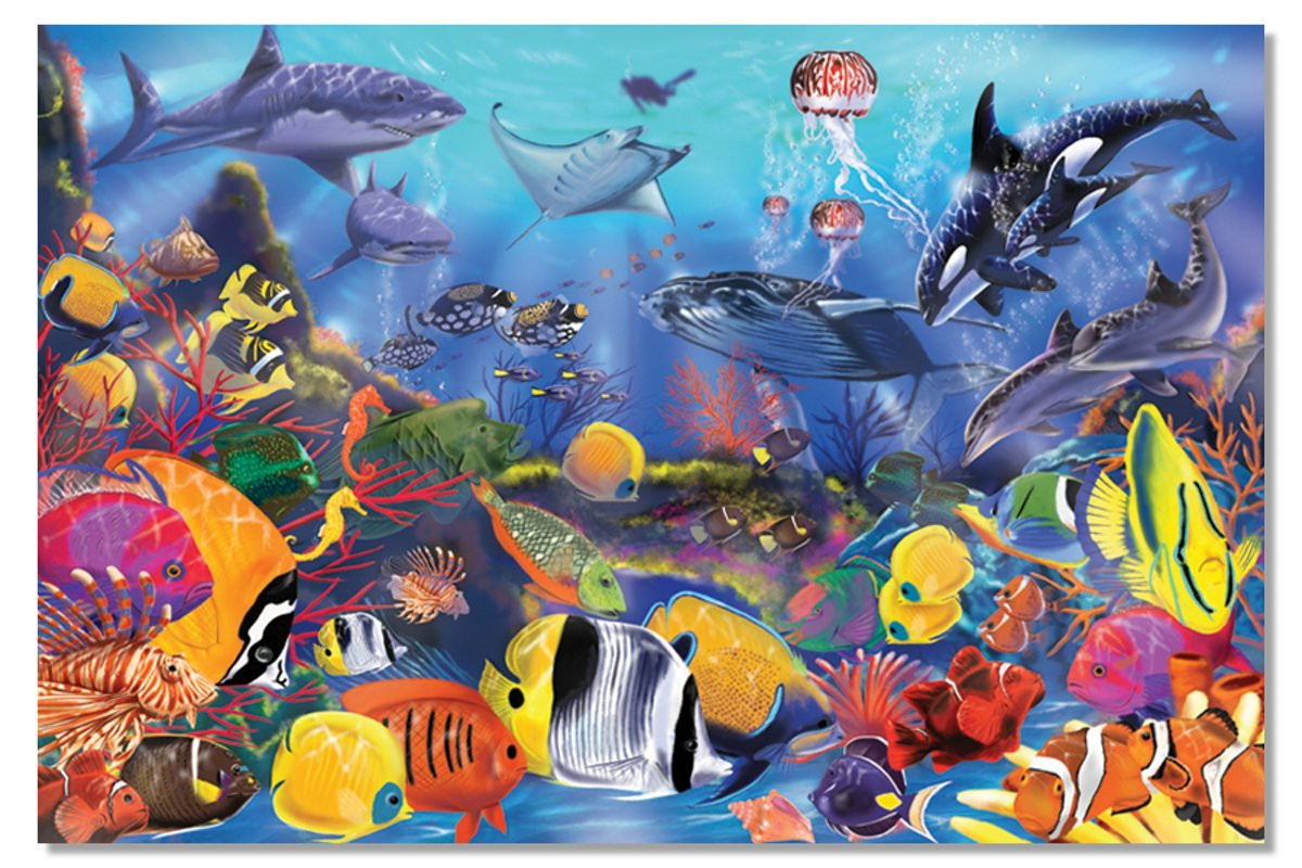 Melissa & Doug - Onderwater - Vloerpuzzel - 48 PC