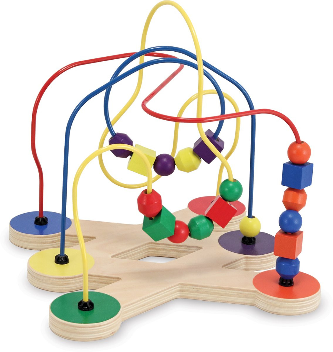 Melissa & Doug - Klassiek kralendoolhof - Houten leerspel