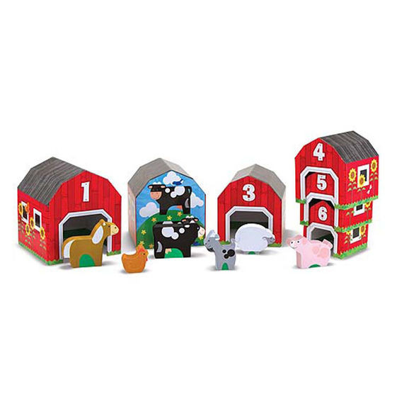 Melissa & Doug - Houten Boerderij - Tellen en sorteren
