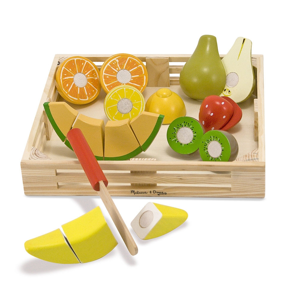Melissa & Doug - Kratje met Houten Snijdbaar Fruit