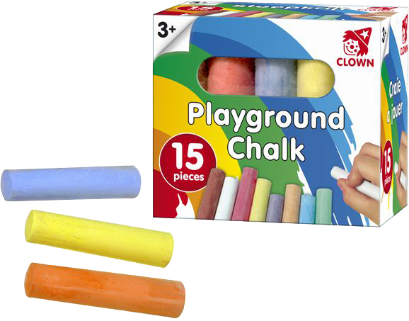 Clown Stoepkrijt 15 stuks