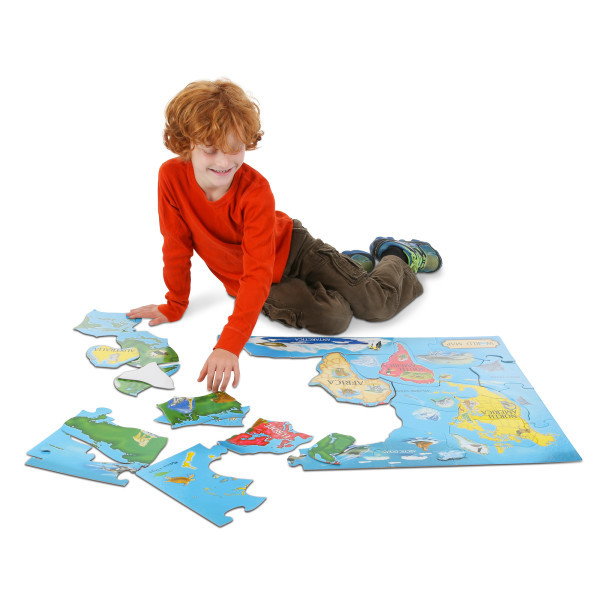 Melissa & Doug - Wereldkaart Vloerpuzzel (33 dlg.)