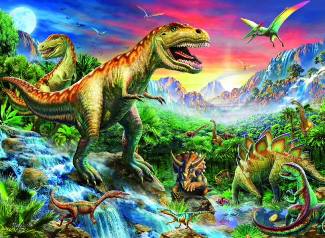Ravensburger Kinderpuzzel - Bij de Dinosaurussen (100XXL)
