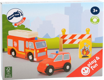 Houten Brandweer set 4-delig