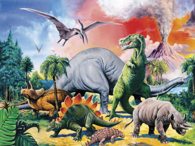 Ravensburger Kinderpuzzel - Tussen de dinosauriers (100XXL)