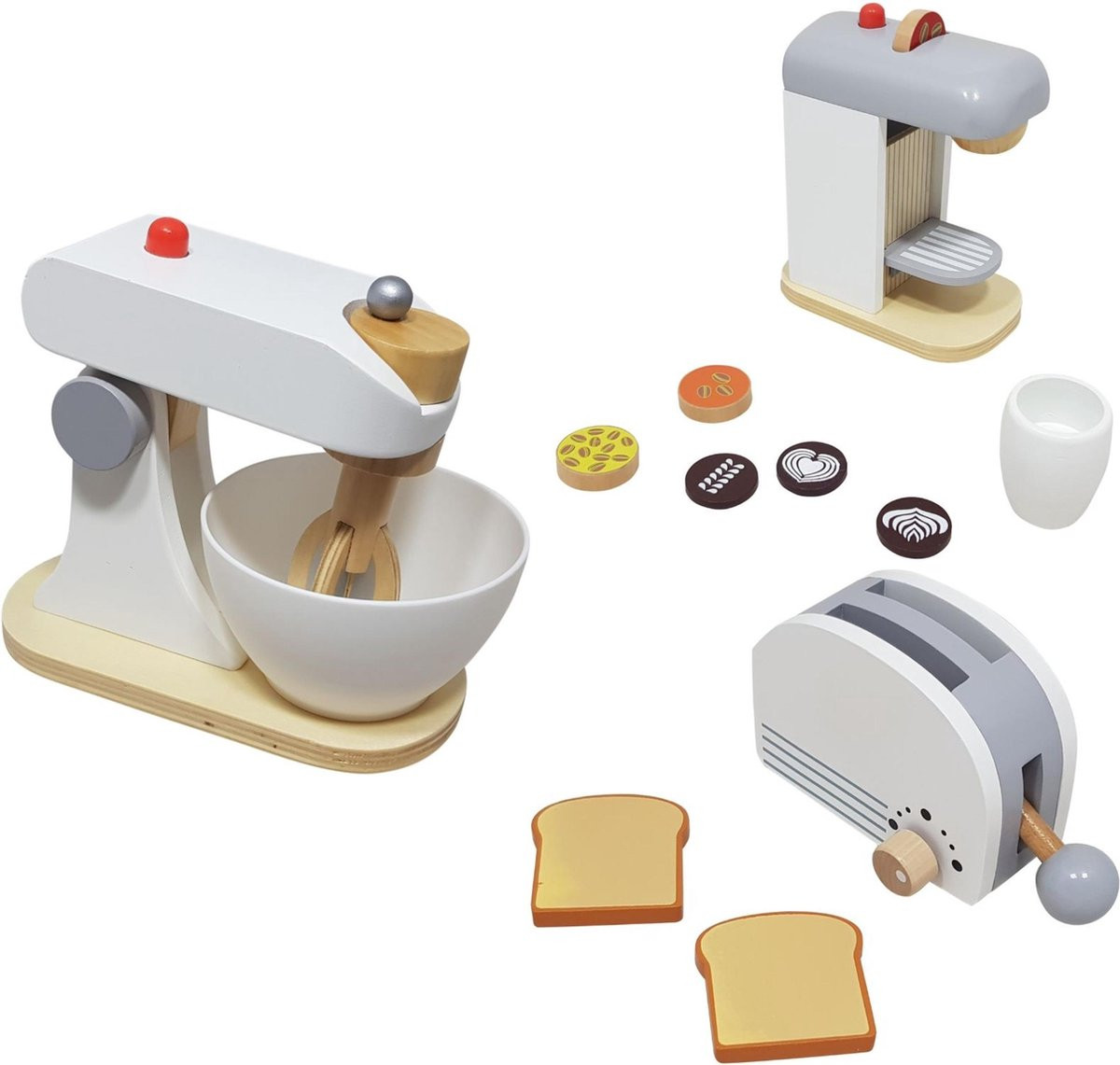 Playwood Keukenmachine set met broodrooster-Mixer en koffiezetapparaat