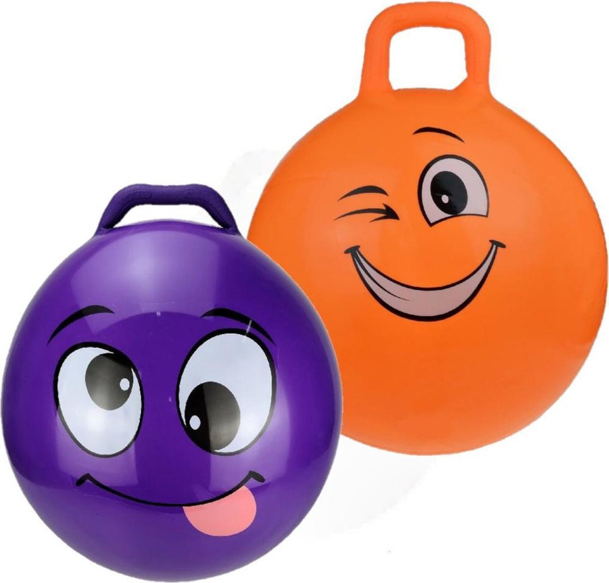 Skippybal smiley voor kinderen 65 cm groen