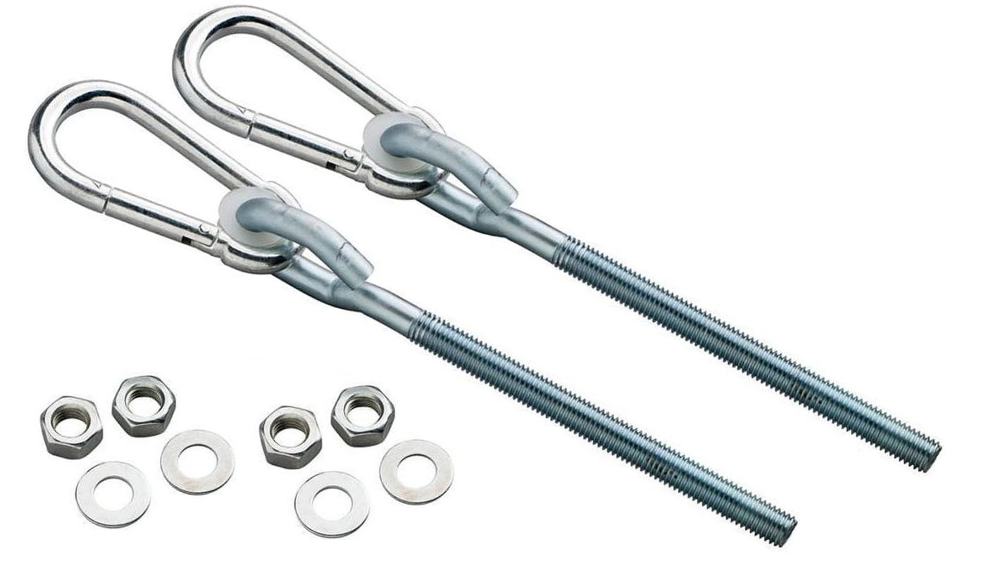 SwingKing Schommelhaak Model M12x140mm + Karabijnhaak (2 stuks)