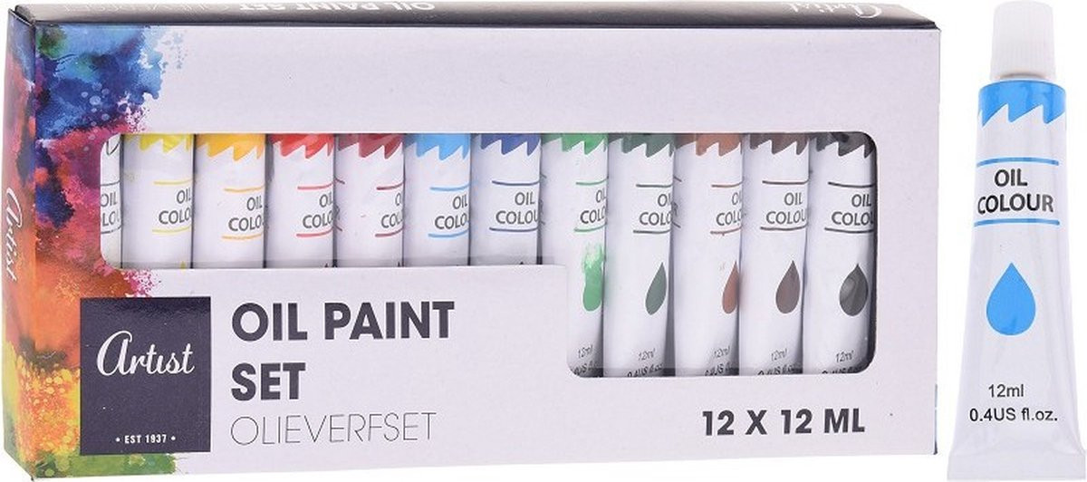 Olieverf set 12 ml 12 stuks Artist