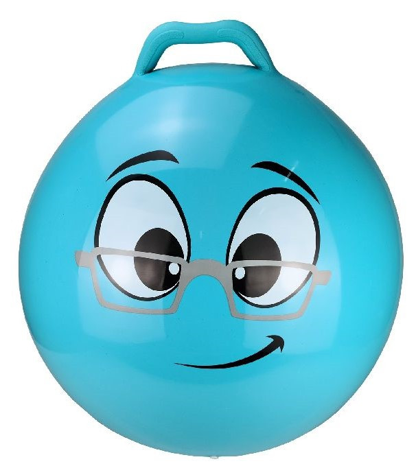 Skippybal smiley voor kinderen 65 cm groen