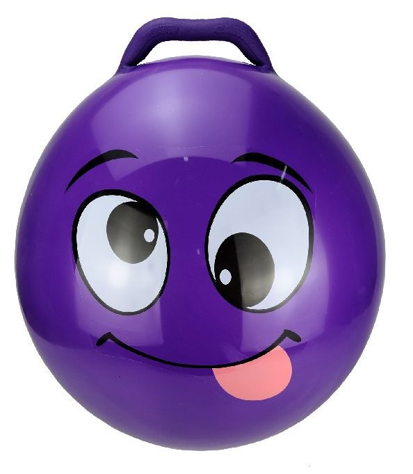Skippybal smiley voor kinderen 65 cm groen