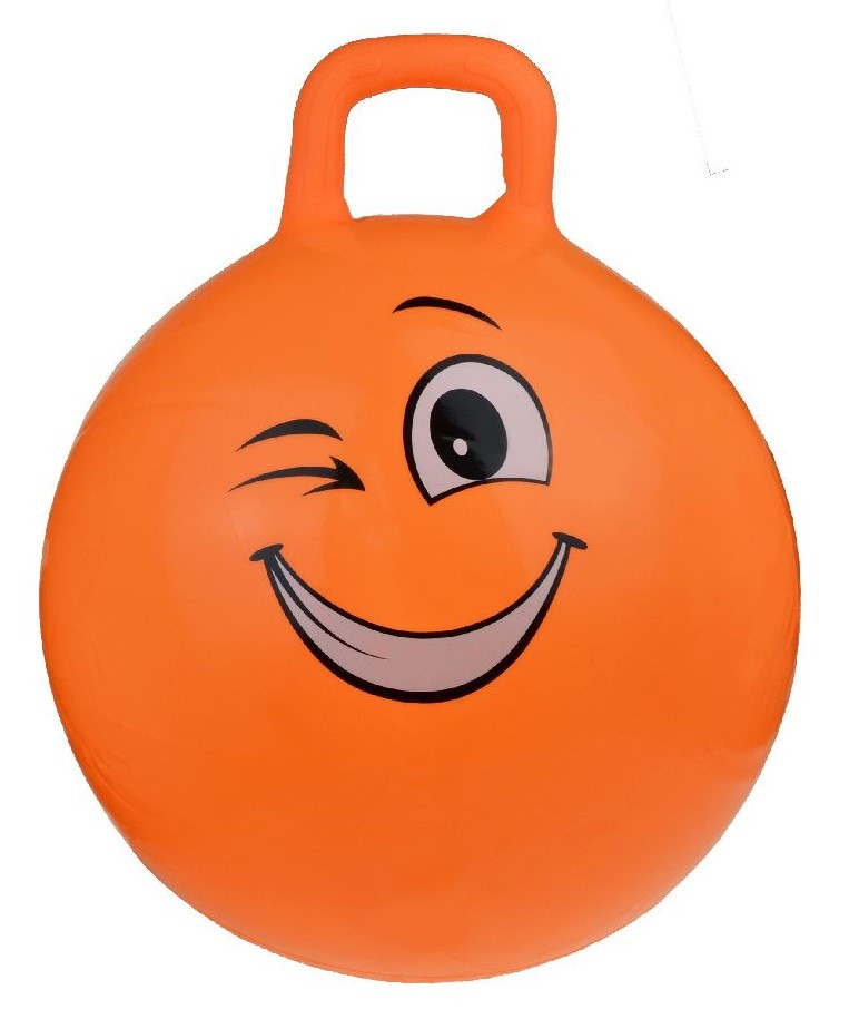 Skippybal smiley voor kinderen 65 cm groen