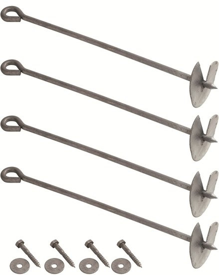 Grondanker Schroef 600 x Ø 100 mm - 4 stuks