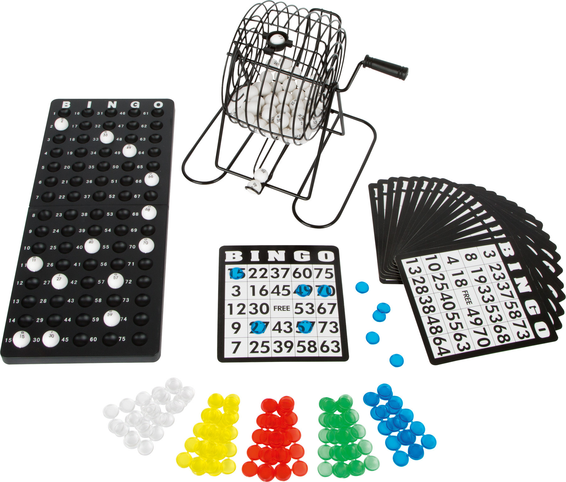 Bingo spel met molen en kaarten