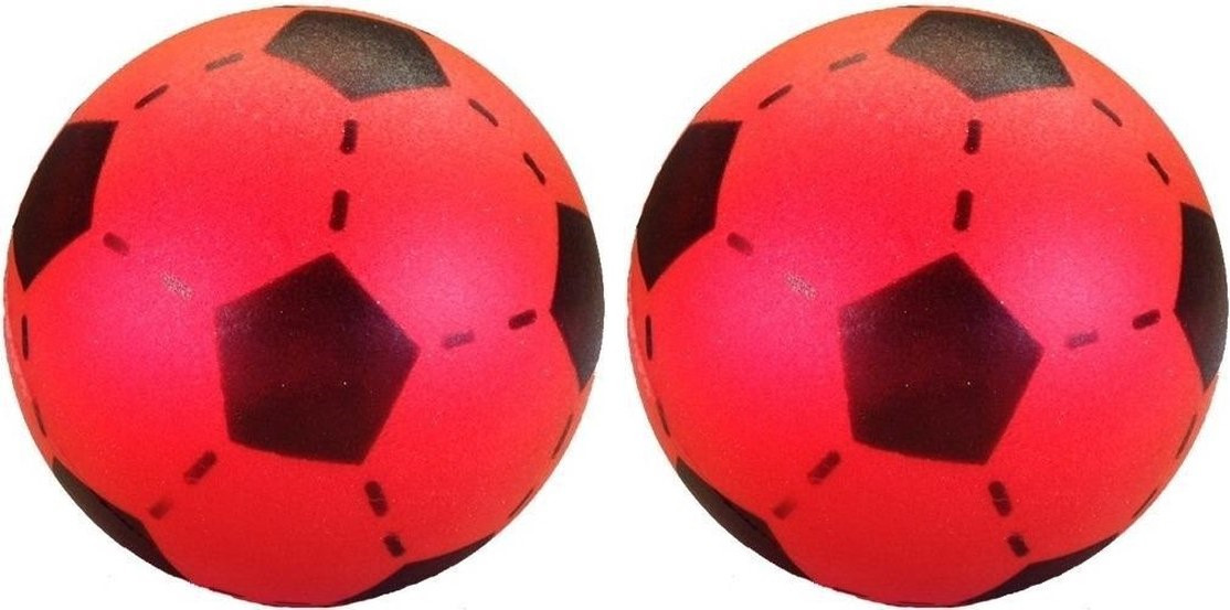 Foam voetbal 20 cm Rood - 2st