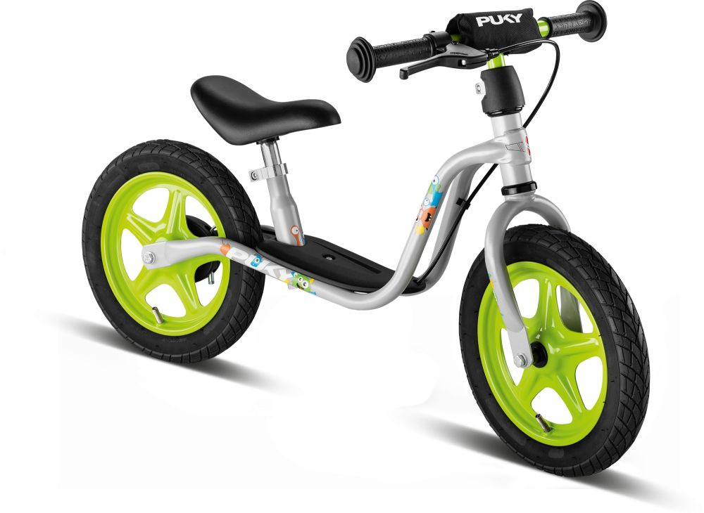 PUKY LR 1L Br Loopfiets met Handrem 12 inch - Grijs/Groen (3098)