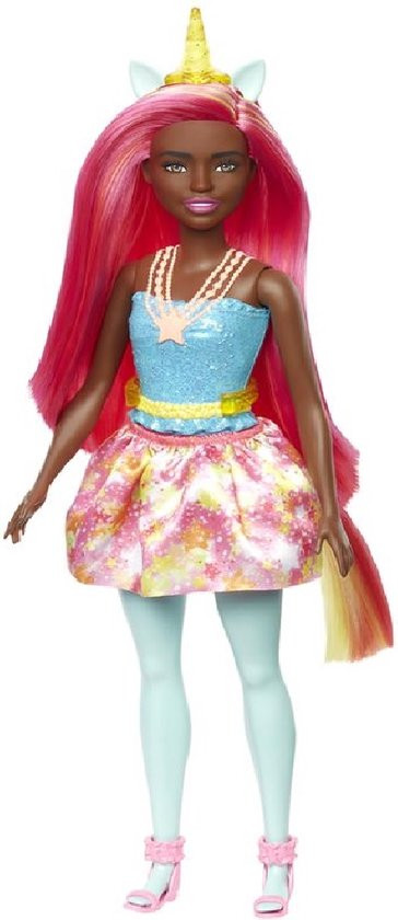 Barbie Dreamtopia Eenhoorn - Rood Haar met Gele Hoorn