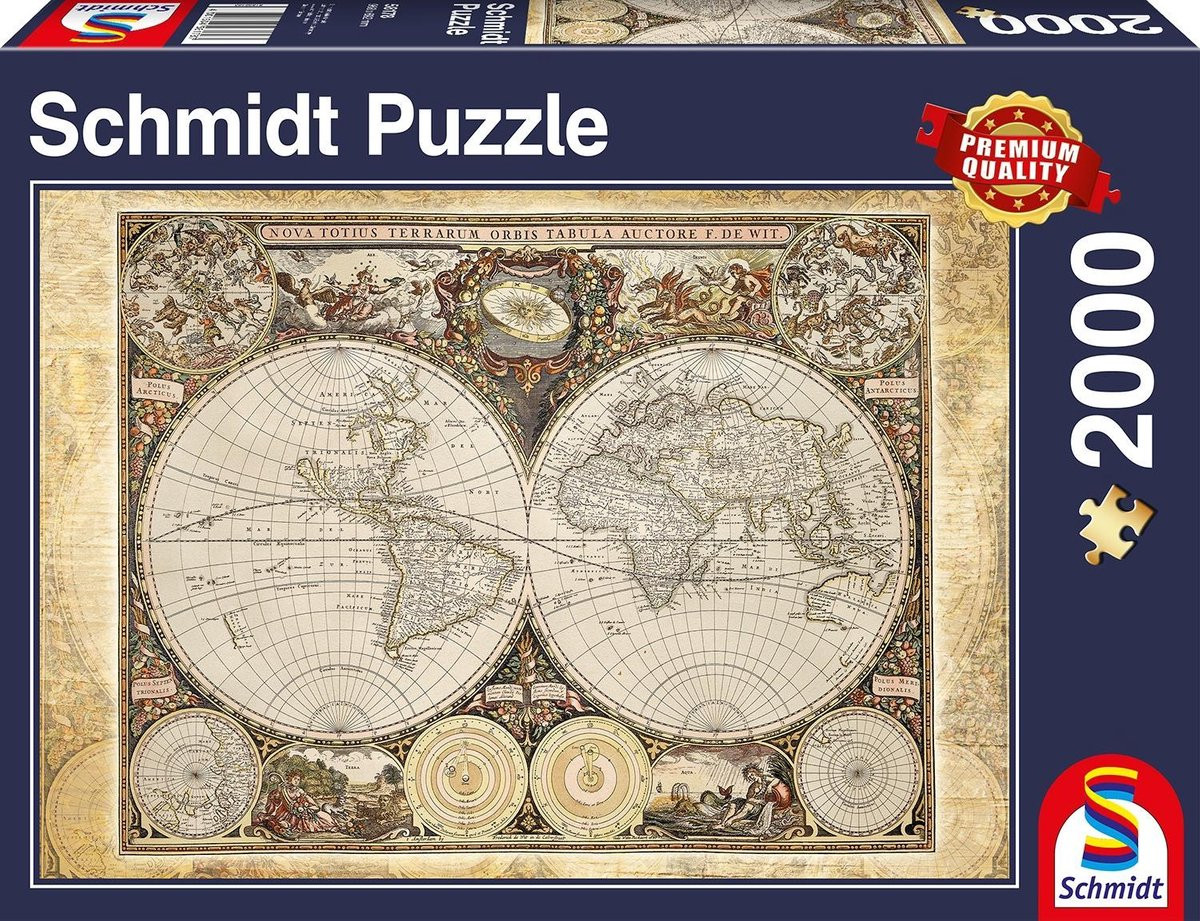 Schmidt - Historische kaart van de wereld - Puzzle (2000)