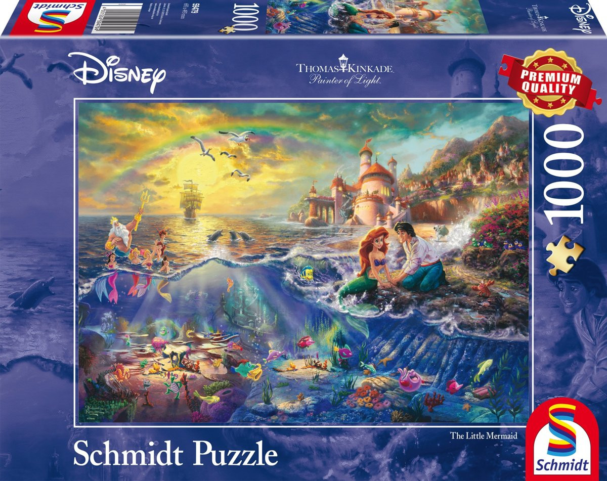 Thomas Kinkade - Disney Kleine Zeemeermin, Ariël - Puzzle (1000)