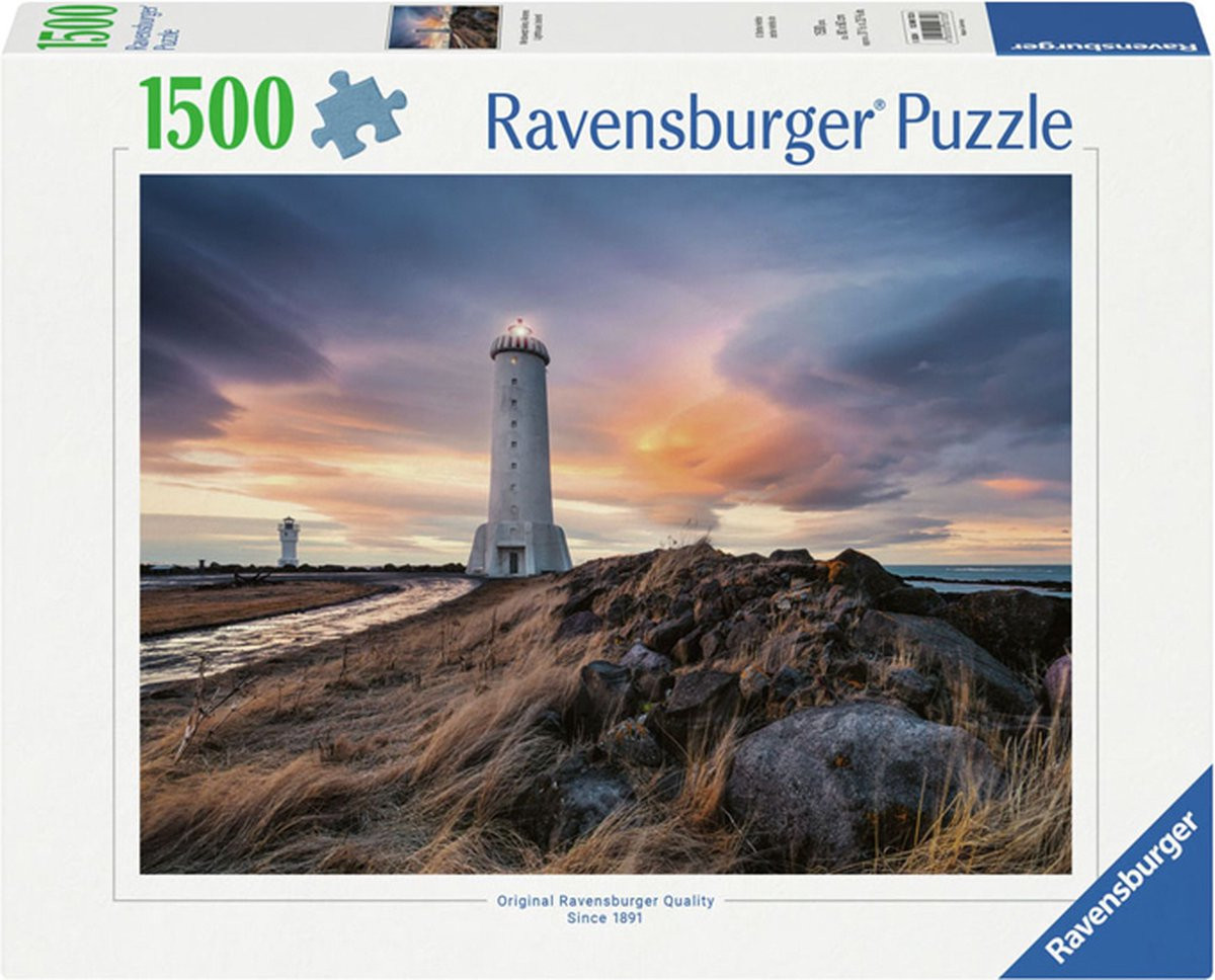 Ravensburger - Prachtige lucht boven de vuurtoren van Akranes, IJsland (1500)