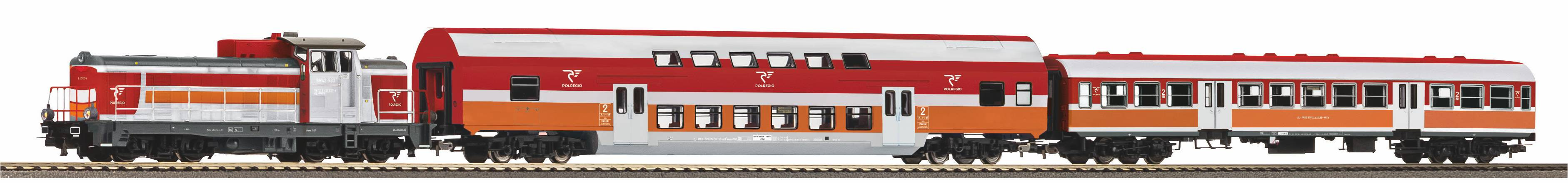 Piko H0 Startset - Diesellocomotief SM42 met 2x Personenwagen Polregio VI - (57114)