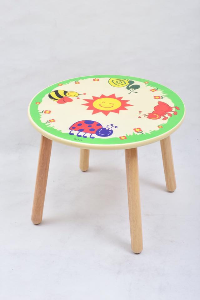 Playwood - Houten Kindertafel Insecten - Rond Playwood - Houten Kindertafel Insecten - Rond