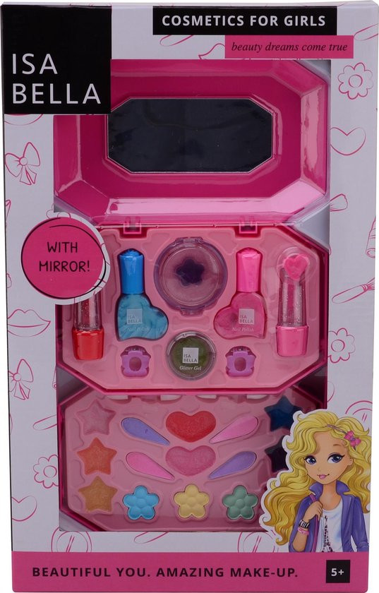 8711866276615 - Isabella make-up set Met Spiegel - 18-delig