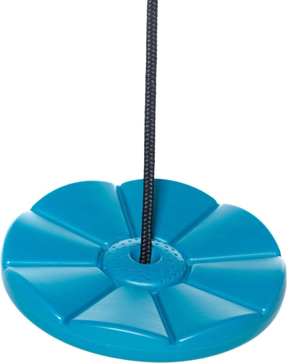 Dice - Kunststof Schotelschommel	Turqouise - Zwart Gevlochten Touw