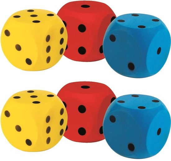 Foam dobbelsteen 2 sets van 3st