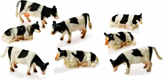 Koeien Kids Globe 8 stuks: schaal 1:87 
