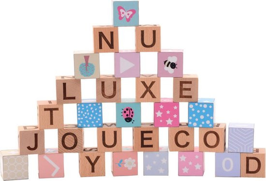 Jouéco® - The Wildies Family Alfabet blokken met zakje