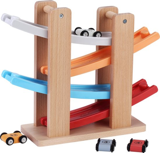 Playwood Houten Autobaan - inclusief 4 auto's