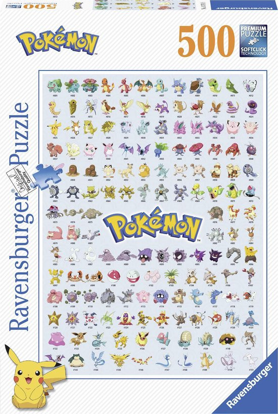 Ravensburger -  Eerste generatie Pokémon (500)