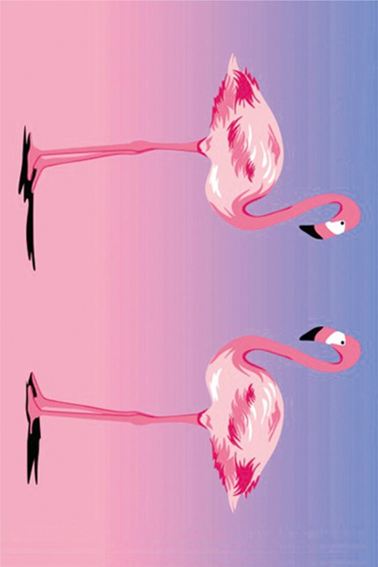 Diamond Painting - (10x15cm) - Flamingos