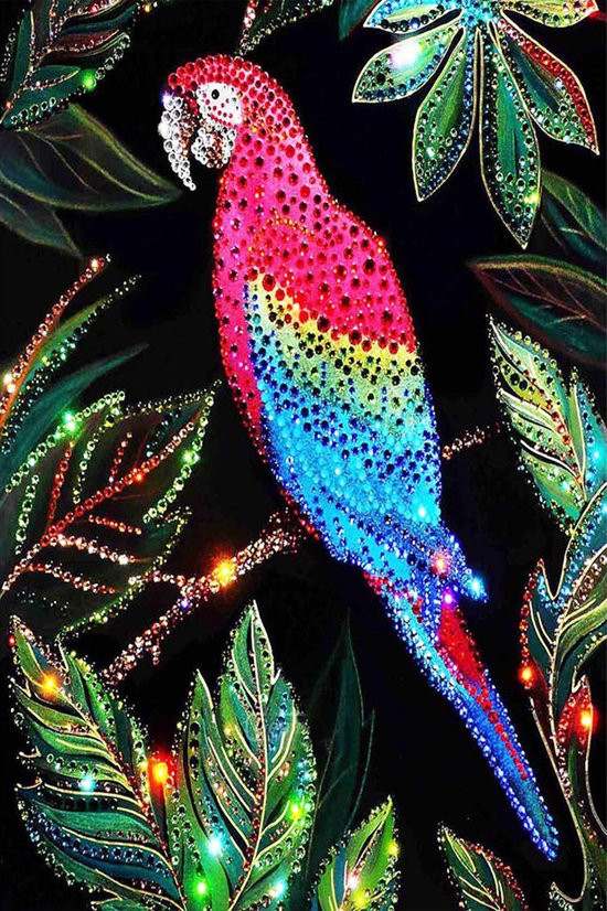 Diamond Painting - (10x15cm) - Papagaai