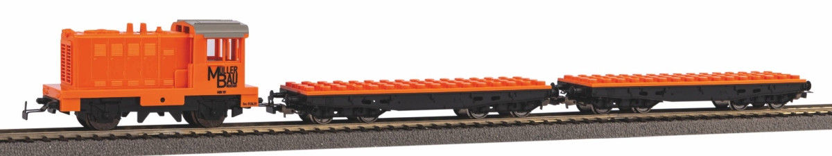 Piko Trein H0 RC Startset - Goederentrein met 2 wagons geschikt voor bouwstenen (57143)