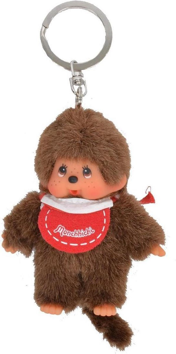 Monchhichi - 10 cm sleutelhanger - slab rood