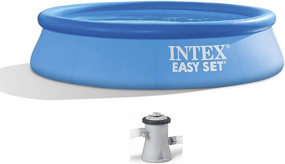 Intex Easy Set Pool Set 244x61cm + 12V Pomp - (28108)