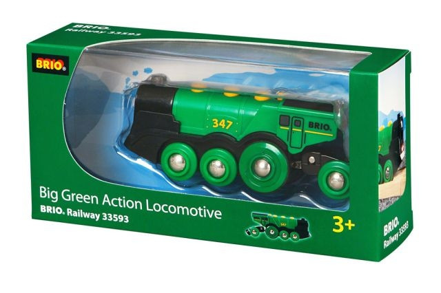 BRIO Grote Groene Locomotief op Batterijen - 33593