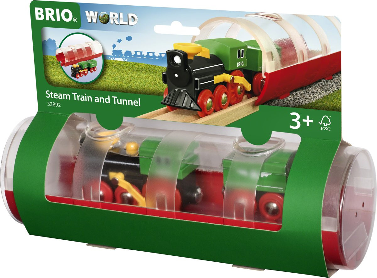 BRIO Tunnel & Steam Train - 33892