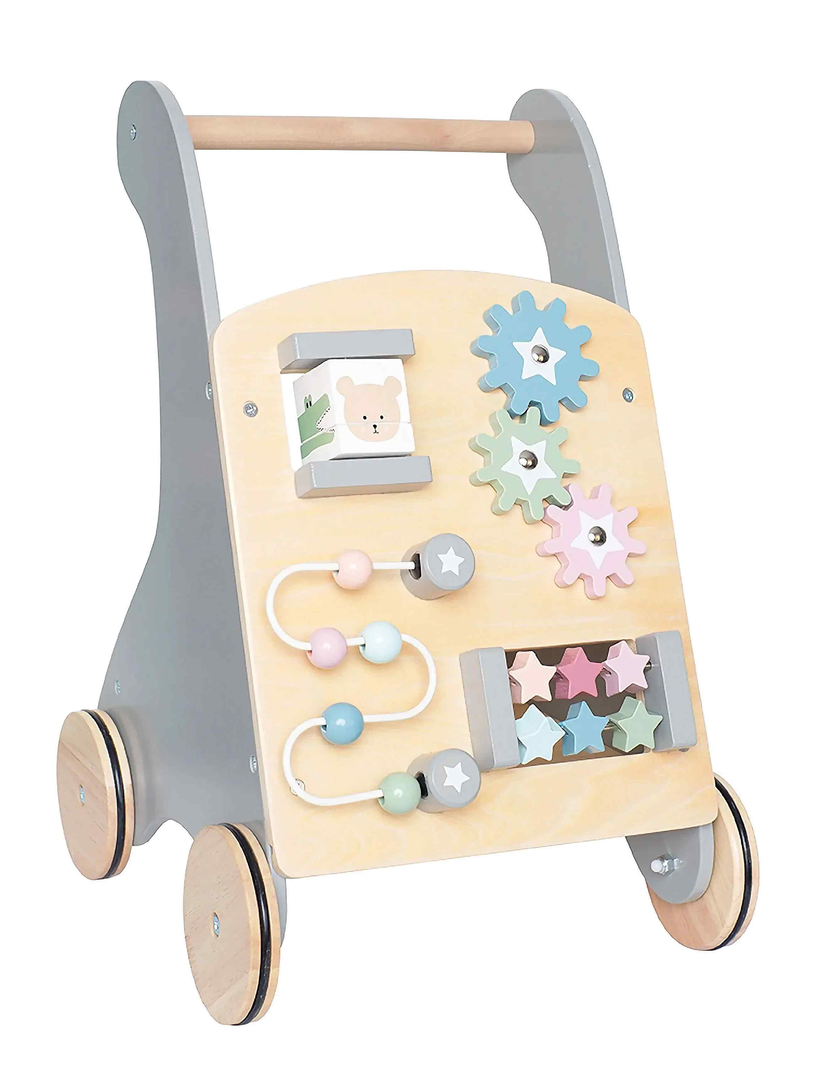 Jabadabado - Houten Activiteiten Loopwagen Teddy