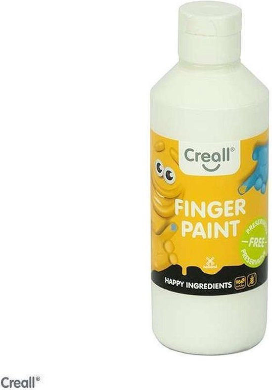 Creall Vingerverf Fles 250ml Wit Happy Ingredients