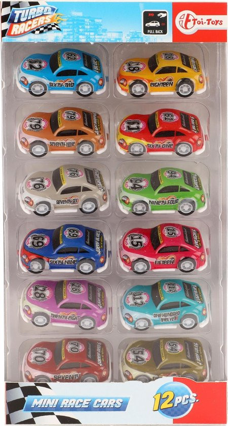 Turbo Racers - Set Rally Auto's pull-back (12st.)