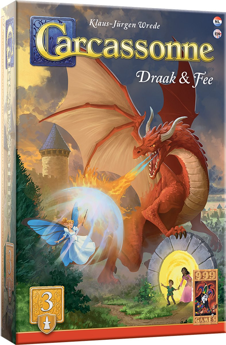 999 Games - Carcassonne uitbreiding 3 - Draak & Fee 999 Games - Carcassonne uitbreiding 3 - Draak & Fee
