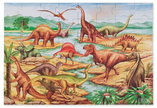 Melissa & Doug - Dinosaurus - Vloerpuzzel - 48 pcs